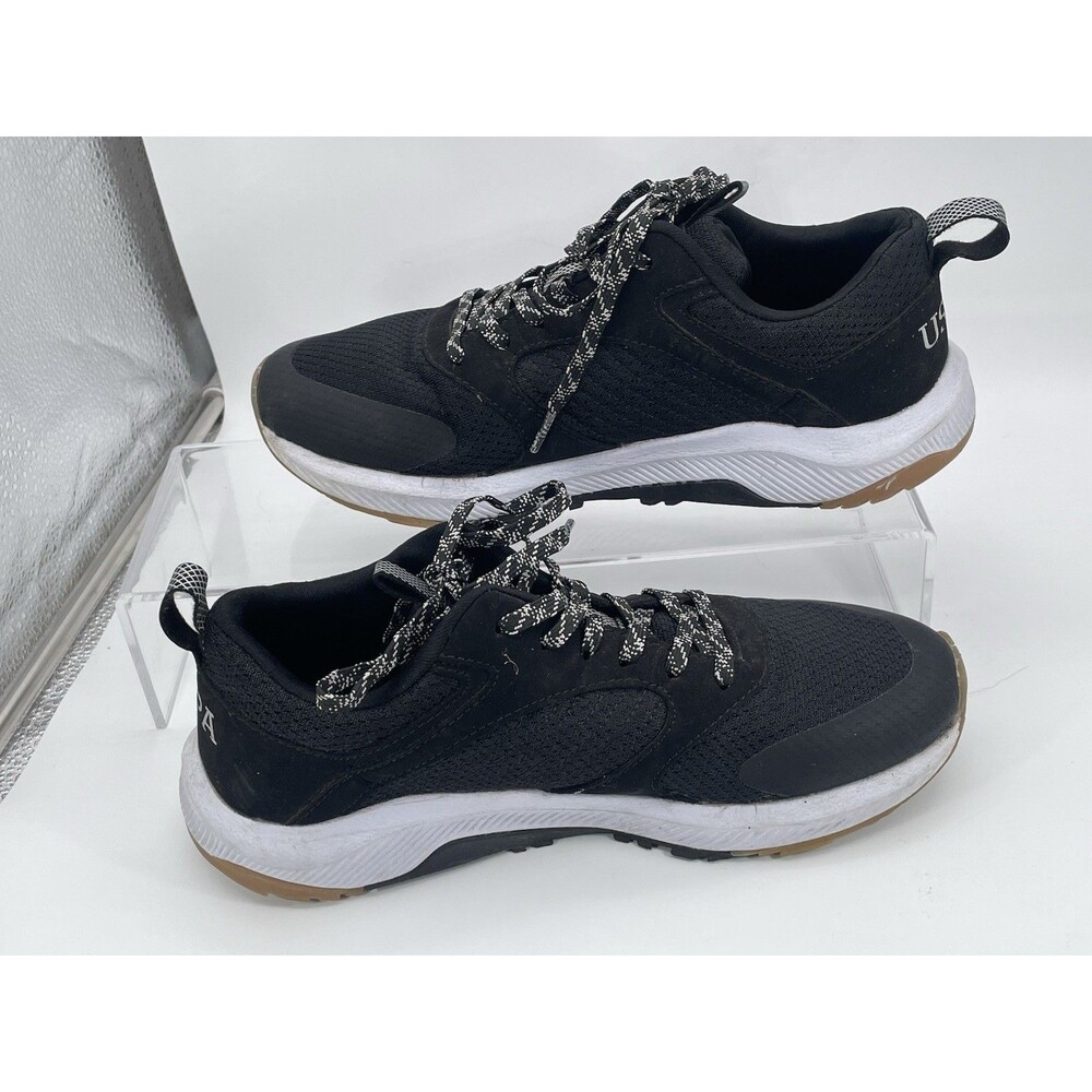 U.S. Polo Assn USPA Men’s Athletic Sneakers Black White Lace Up Shoes Size 8 - Picture 2 of 6